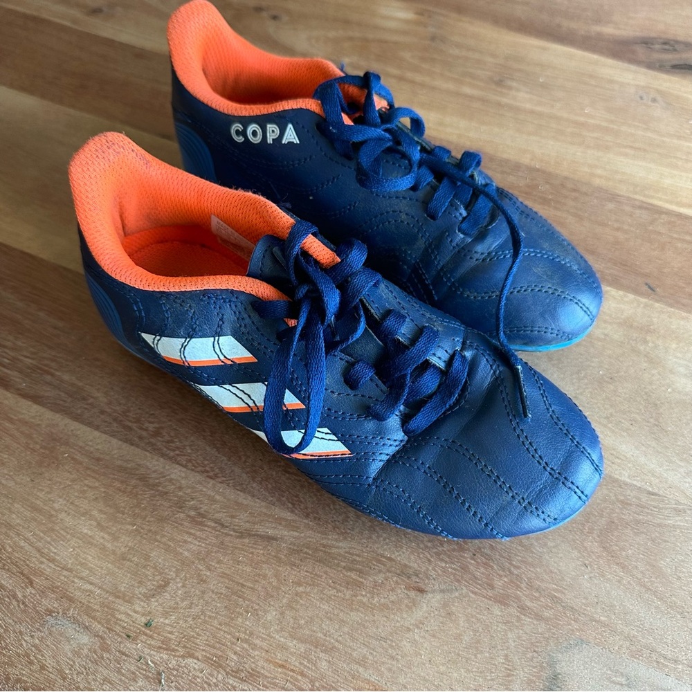 Adidas Blue and Orange Soccer Cleats